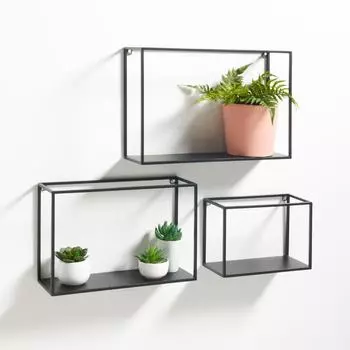 Комплект полок hiba (3 шт) (laredoute) черный 40x28x12 см.
