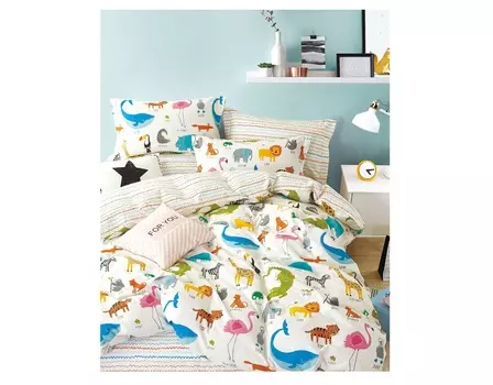 Комплект постельного белья 1557-4xs (1,5-спальный), 2 наволочки (asabella) мультиколор