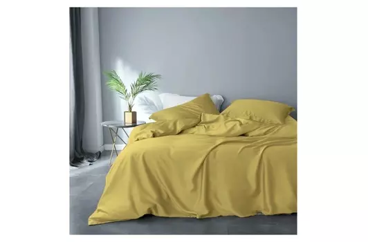 Комплект постельного белья (1,5-спальный) gently curry (elhomme) желтый 43x10x32 см.