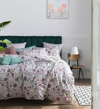 Комплект постельного белья (евро) (asabella) мультиколор 200x220 см.
