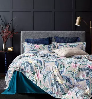 Комплект постельного белья (евро) (asabella) синий 240x260 см.