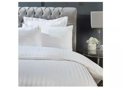 Комплект постельного белья el stripe евро (elhomme) белый 43x10x32 см.