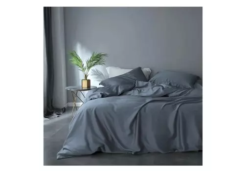 Комплект постельного белья (евро) gently smoke blue (elhomme) синий 43x10x32 см.