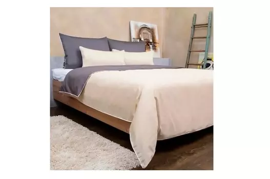 Комплект постельного белья (евро) graphite macaroon (elhomme) серый 43x10x32 см.