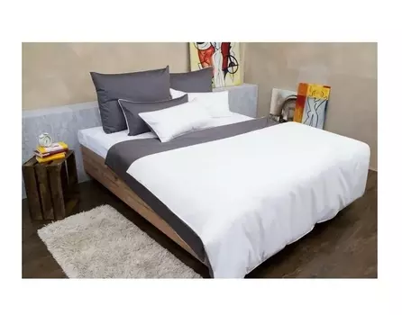 Комплект постельного белья (евро) graphite white (elhomme) серый 43x10x32 см.