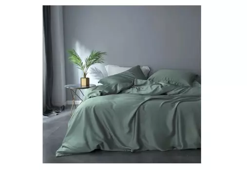 Комплект постельного белья (евро макси) gently green (elhomme) зеленый 43x10x32 см.