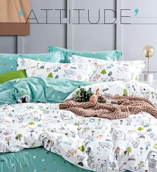 Комплект постельного белья (полутороспальный) (asabella) белый 145x205 см.