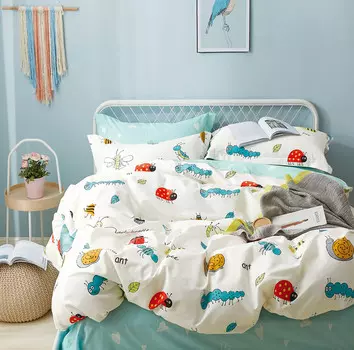 Комплект постельного белья (полутороспальный) (asabella) голубой 50.0x5.0x37.0 см.