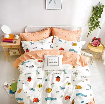 Комплект постельного белья (полутороспальный) (asabella) оранжевый 50.0x5.0x37.0 см.