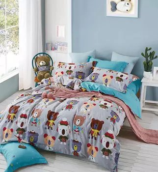 Комплект постельного белья (полутороспальный) (asabella) серый 50.0x5.0x37.0 см.