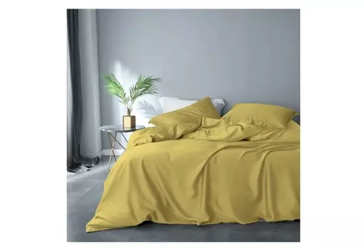 Комплект постельного белья (семейный) gently curry (elhomme) желтый 43x10x32 см.