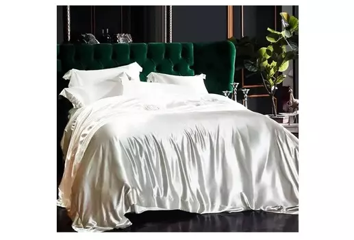 Комплект постельного белья (семейный) silk pearl (elhomme) серебристый 43x10x32 см.