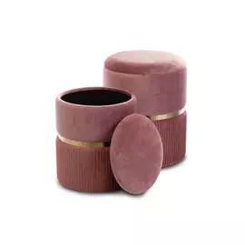 Комплект пуфиков roma (my interno) розовый 44 см.