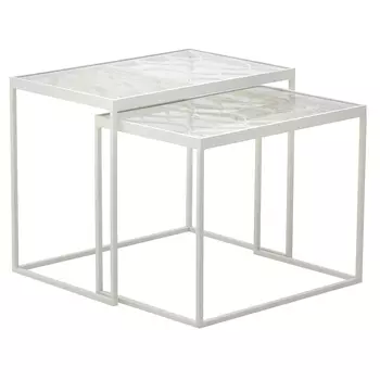 Комплект столиков almere (2 шт) (to4rooms) белый 60x50x40 см.