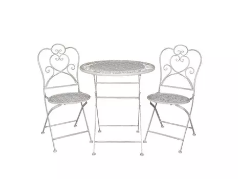 Комплект уличной мебели (3 предмета) (kristy home) белый