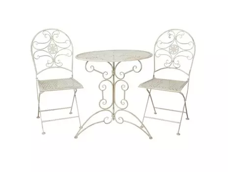 Комплект уличной мебели (3 предмета) (kristy home) белый