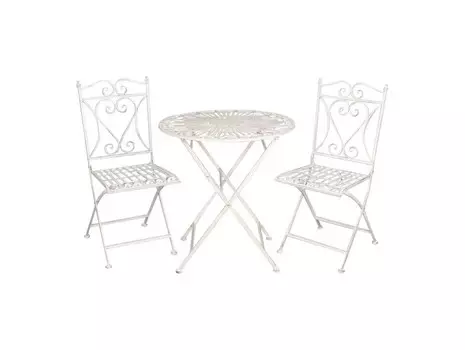 Комплект уличной мебели (3 предмета) (kristy home) белый