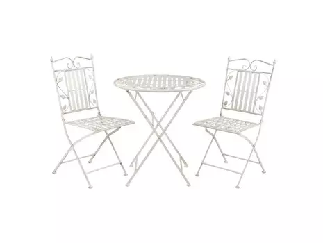 Комплект уличной мебели (3 предмета) (kristy home) белый