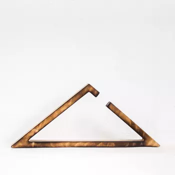 Комплект вешалок треугольник в цвете жженой березы (archpole) коричневый 43x16x12 см.