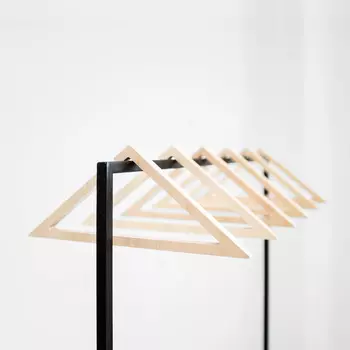 Комплект вешалок треугольник в натуральном цвете березы (archpole) желтый 43x17x12 см.