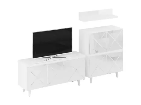 Композиция kristal 1 (ogogo) белый 242x165x44 см.