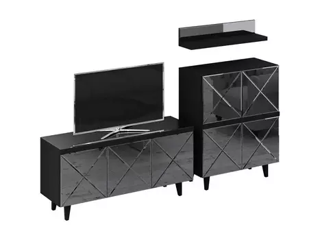 Композиция kristal 1 (ogogo) черный 242x165x44 см.