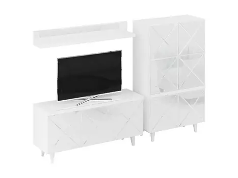Композиция kristal 2 (ogogo) белый 242x165x44 см.