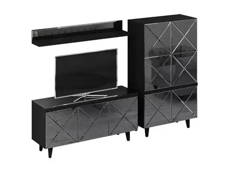 Композиция kristal 2 (ogogo) черный 242x165x44 см.