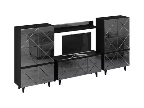 Композиция kristal 3 (ogogo) черный 339x165x44 см.