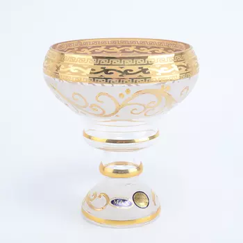 Конфетница bohemia star crystal (star crystal) золотой