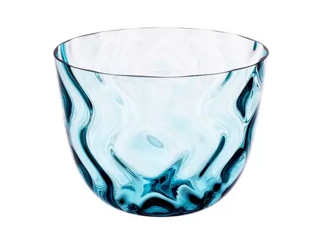 Конфетница optic rhythm (crystalite bohemia) голубой 18 см.