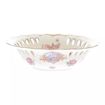 Конфетница розы 20 см (royal classics) белый 20x6x15 см.