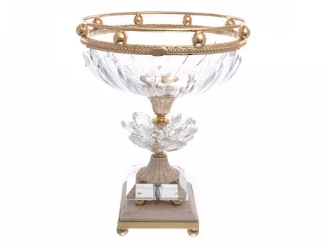 Конфетница с крышкой rosaperla (rosaperla) прозрачный 20 см.