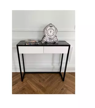 Консоль черного цвета с двумя ящиками (for miss) черный 101x91x31 см.