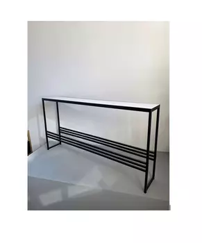Консоль черного цвета с мраморной столешницей (for miss) черный 122x62x20 см.