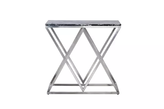 Консоль искусственный черный мрамор/мат.хром (garda decor) мультиколор 80x78x30 см.