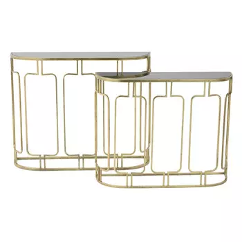 Консоль, набор 2шт nathan (to4rooms) золотой 100.0x81.5x30.0 см.