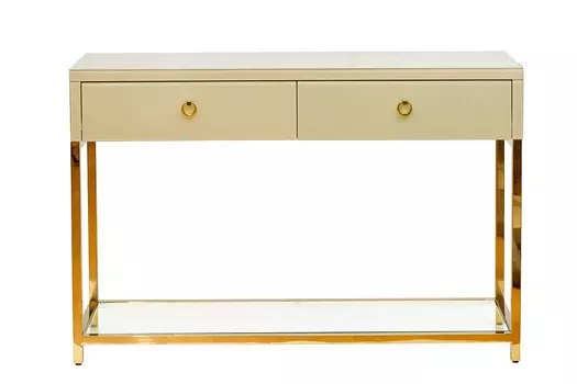 Консольный стол с ящиками beige (garda decor) бежевый 120x79x40 см.