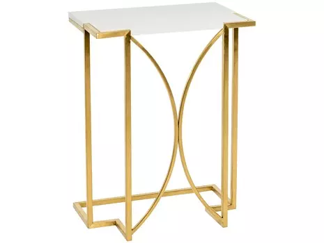 Консоль октава с мраморной столешницей (object desire) золотой 30x61x46 см.