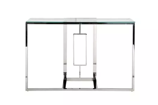 Консоль прозрачное стекло/хром (garda decor) серебристый