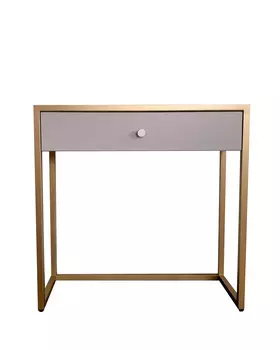 Консоль с мраморной столешницей и ящиком (for miss) золотой 80.0x80.0x31.0 см.