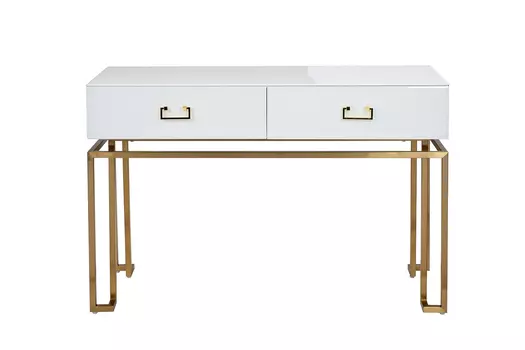 Консоль с ящиками (garda decor) белый 120x77 см.