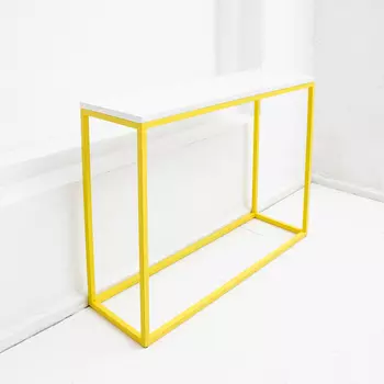 Консоль стройняшка в желтом цвете (archpole) желтый 100x75x30 см.