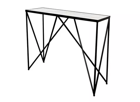 Консоль в коридор с мрамором (for miss) белый 30.0x81.0x100.0 см.