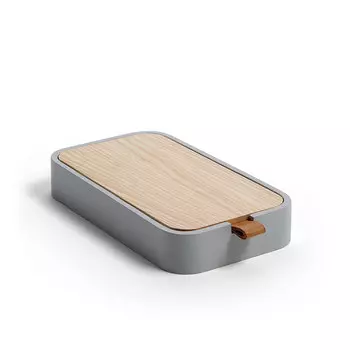 Контейнер для ванной комнаты mackie (la forma) серый 23x4x13 см.