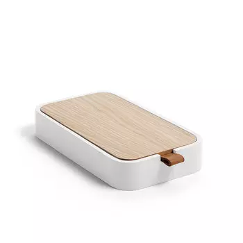 Контейнер для ванной комнаты mackie (la forma) белый 23x4x13 см.