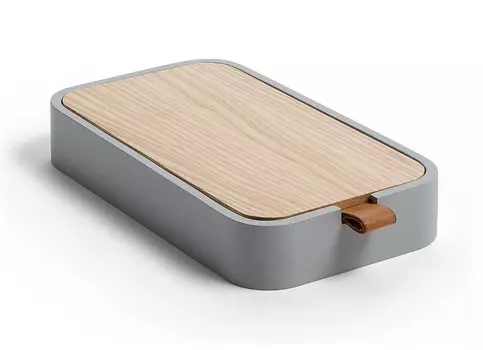 Контейнер для ванной комнаты mackie (la forma) серый 23x4x13 см.