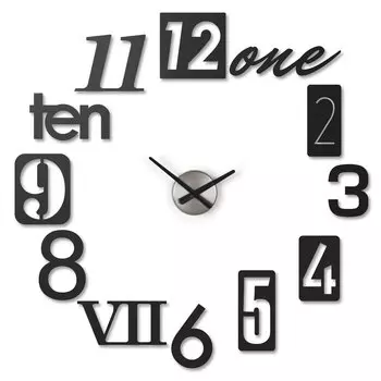 Креативные настенные часы numbra (umbra) черный 7 см.