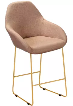 Кресло барное kent браун/линк золото (r-home) бежевый 58x114x59 см.