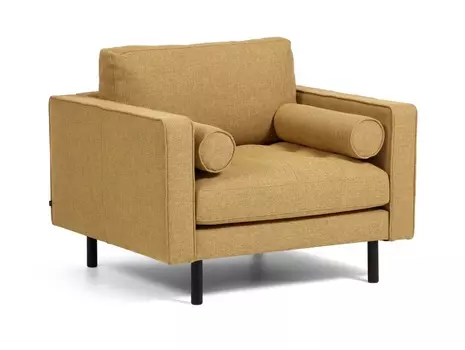 Кресло bogart (la forma) желтый 102x85x98 см.